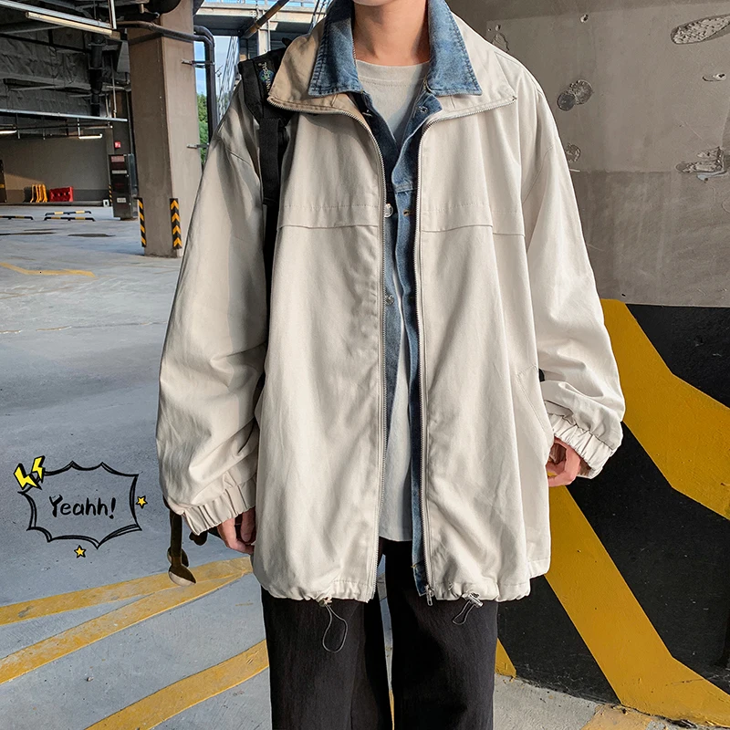 Autumn New Jacket Men's Fashion Denim Stitching Casual Tooling Jacket Man Streetwear Wild Hip Hop Loose Bomber Jacket M-2XL
Autumn New Jacket Men's Fashion Denim Stitching Casual Tooling Jacket Man Streetwear Wild Hip Hop Loose Bomber Jacket M-2XL