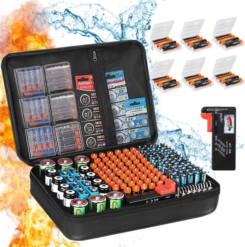 Battery Organizer Storage Box Fireproof Waterproof Explosionproof Carrying Batteries Case Battery Storage Organizer with Tester
Battery Organizer Storage Box Fireproof Waterproof Explosionproof Carrying Batteries Case Battery Storage Organizer with Tester