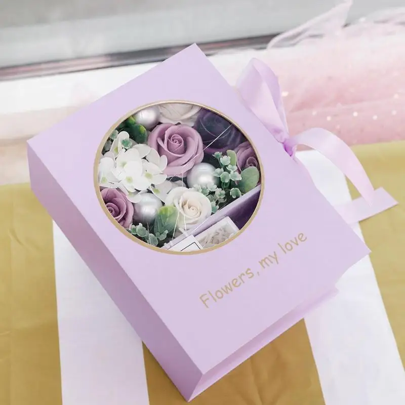 rose soap flower simulation roses bouquet gift box valentines