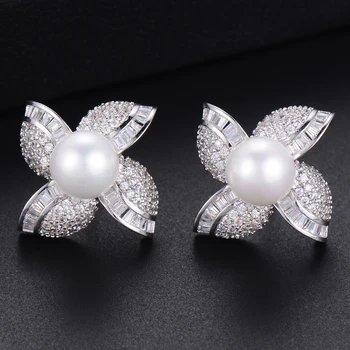 LARRAURI High Quality African korean Style CZ Simulated-Pearl Earrings in Jewelry Charms Women Stud Earrings Girlfriend Gifts
LARRAURI High Quality African korean Style CZ Simulated-Pearl Earrings in Jewelry Charms Women Stud Earrings Girlfriend Gifts