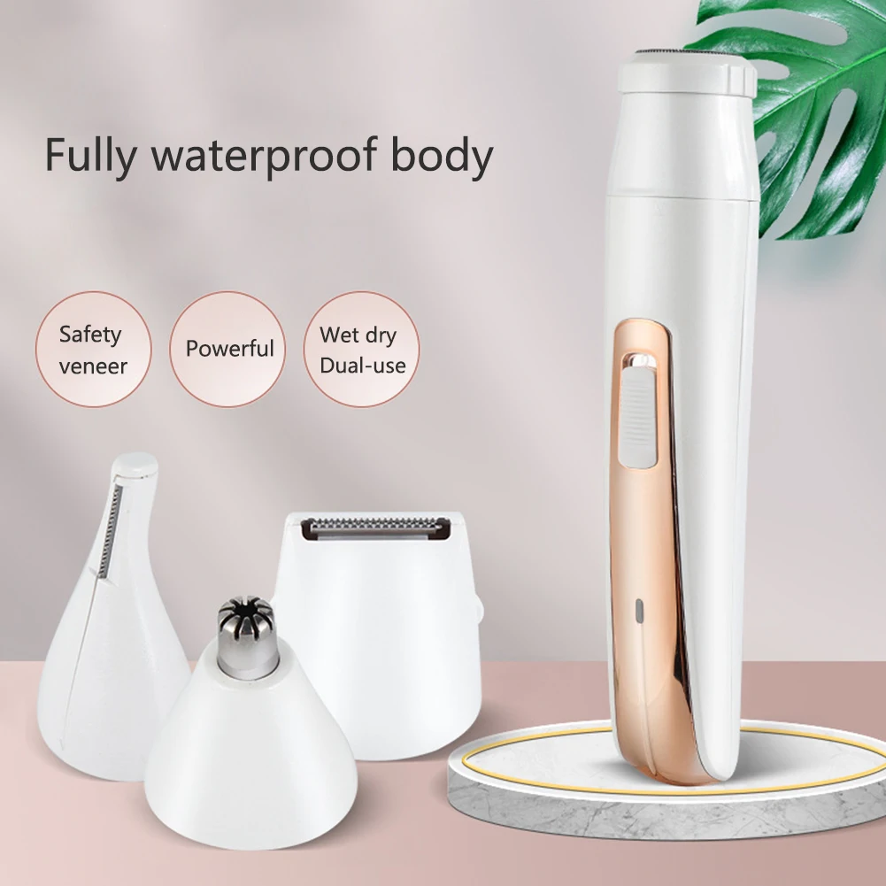 4 in 1 Women Epilator Multi-Functional Facial Body Electric Hair Removal Shaving Machine Eyebrow Nose Electric Razor
4 in 1 Women Epilator Multi-Functional Facial Body Electric Hair Removal Shaving Machine Eyebrow Nose Electric Razor