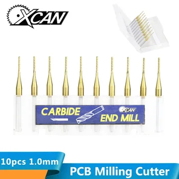 XCAN 10pcs 1.0mm Titanium Coated Carbide End Milling Cutter PCB Engraving Edge Cutter CNC Router Bits End Mill for PCB Machine
XCAN 10pcs 1.0mm Titanium Coated Carbide End Milling Cutter PCB Engraving Edge Cutter CNC Router Bits End Mill for PCB Machine