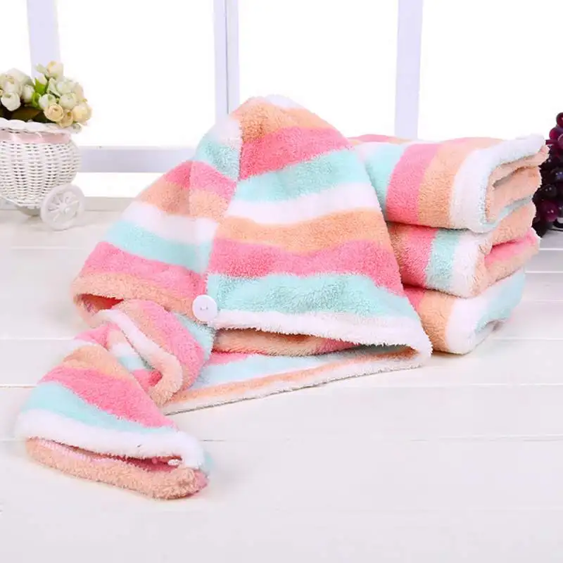 Women Quick-Dry Colorful Rainbow Stripes Hair Towel Turban Hair Hat Wrapped Towel Bath Beach Towels Bathroom Accessories new
Women Quick-Dry Colorful Rainbow Stripes Hair Towel Turban Hair Hat Wrapped Towel Bath Beach Towels Bathroom Accessories new