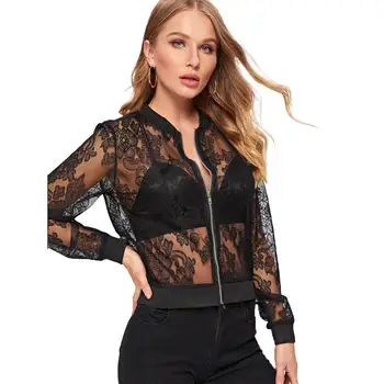 2020 Summer Sexy Transparent Mesh Tops Sheer Jackets Summer Thin Long Sleeve Brief See-through Outwears Women Zipper Coats
2020 Summer Sexy Transparent Mesh Tops Sheer Jackets Summer Thin Long Sleeve Brief See-through Outwears Women Zipper Coats