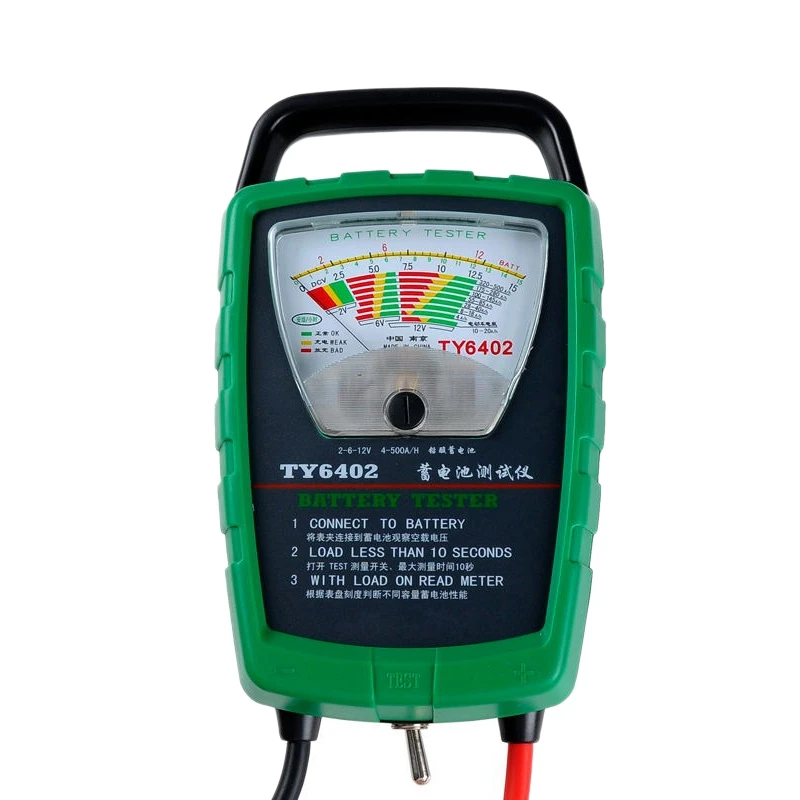 Ty6402 500A 2V 6V 12V Automotive/Car Battery Tester/Alternator/Cranking Check Easy To Use
Ty6402 500A 2V 6V 12V Automotive/Car Battery Tester/Alternator/Cranking Check Easy To Use