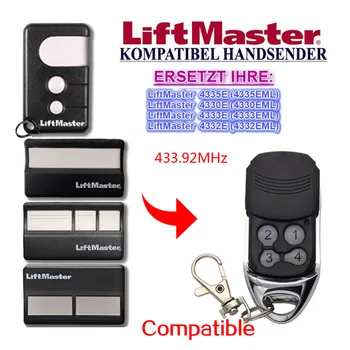 Liftmaster Chamberlain 4330E 4332E 4333E 4335E remote control 433,92MHz Liftmaster remotes 
Liftmaster Chamberlain 4330E 4332E 4333E 4335E remote control 433,92MHz Liftmaster remotes