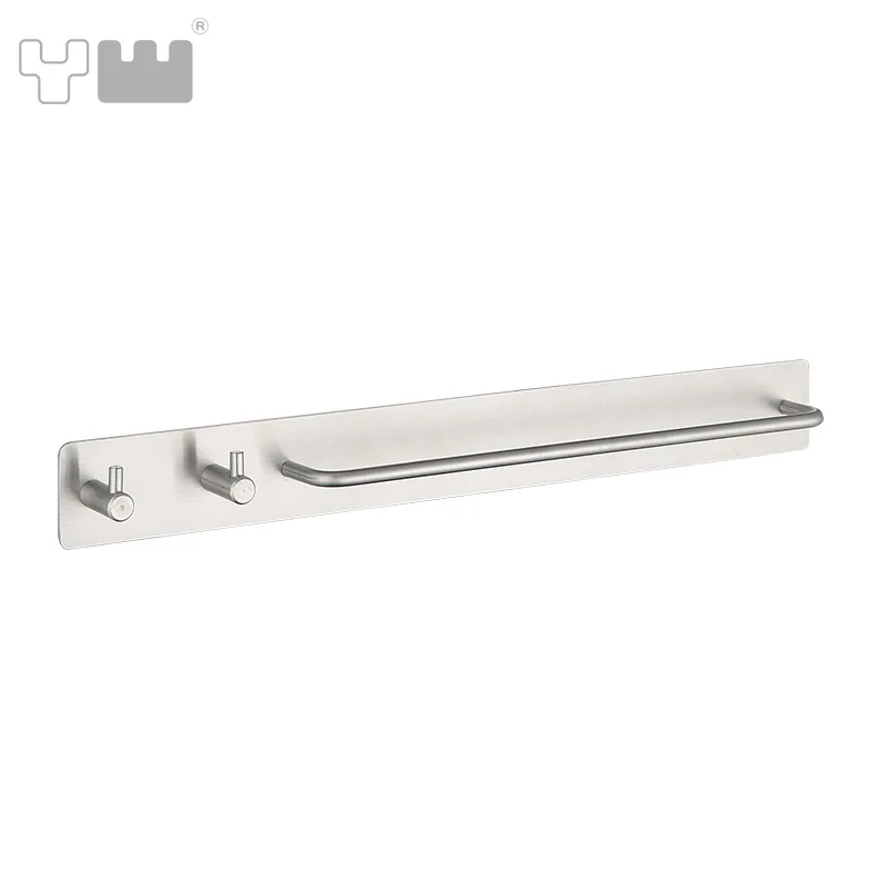 Yun wang Towel Bar Cross Border Seemless Adhesive 304 Stainless Steel Towel Bar with Solid Double Hook New Style Towel Rack
Yun wang Towel Bar Cross Border Seemless Adhesive 304 Stainless Steel Towel Bar with Solid Double Hook New Style Towel Rack