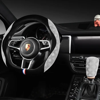 KKYSYELVA D Shape Steering-Wheel Black Auto Car Steering Wheel Cover Leather 38CM wheel cover Interior accessories 
KKYSYELVA D Shape Steering-Wheel Black Auto Car Steering Wheel Cover Leather 38CM wheel cover Interior accessories