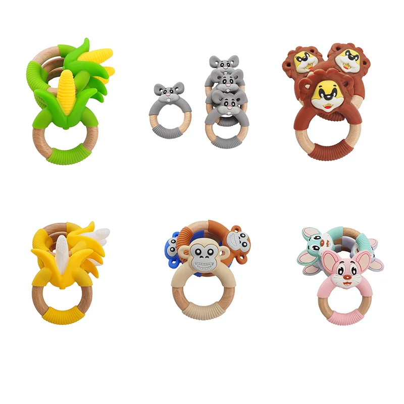 Chenkai 1PCS Silicone Corn Banana Squirrel Monkey Mouse Lion Teethers For DIY Baby Nursing Pacifier Clip Necklace Jewelry
Chenkai 1PCS Silicone Corn Banana Squirrel Monkey Mouse Lion Teethers For DIY Baby Nursing Pacifier Clip Necklace Jewelry