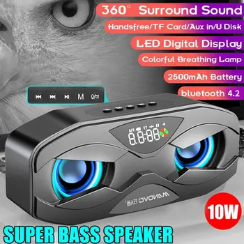 Owl Bluetooth Speaker LED Display Wireless Loudspeaker FM Radio Alarm Clock TF Card portable Subwoofer 2500 MAh battery
Owl Bluetooth Speaker LED Display Wireless Loudspeaker FM Radio Alarm Clock TF Card portable Subwoofer 2500 MAh battery