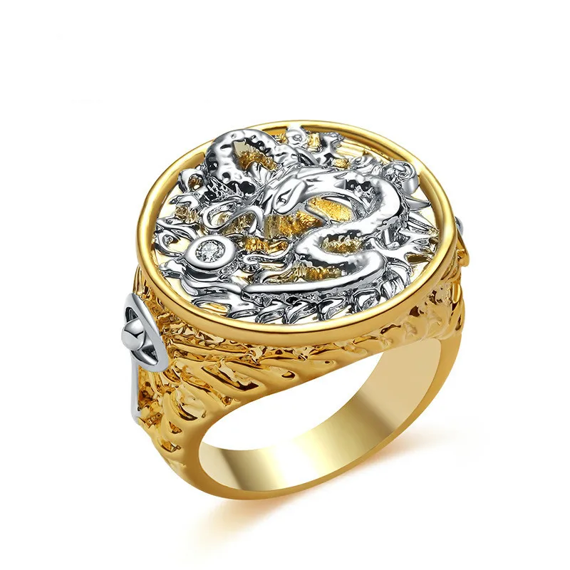 Personality Domineering Gold Silver Two Tone Dragon Rings Motorcycle Party Steampunk Biker Animal Rings Rock Hip Hop Jewelry
Personality Domineering Gold Silver Two Tone Dragon Rings Motorcycle Party Steampunk Biker Animal Rings Rock Hip Hop Jewelry