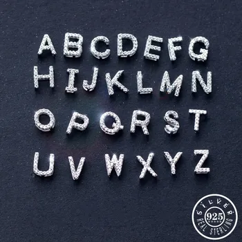 925 Sterling Silver Cubic Zircon 26 Initial Letters Alphabet A-Z Pendant Fine Jewelry Necklaces DIY Making Accessories for Women
925 Sterling Silver Cubic Zircon 26 Initial Letters Alphabet A-Z Pendant Fine Jewelry Necklaces DIY Making Accessories for Women