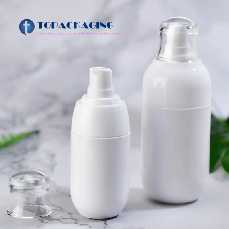 

10PCs*White Lotion Pump Bottle Empty Cosmetic Container Sample Serum Plastic Refillable Packing Shampoo Spray Pump Mist Atomizer