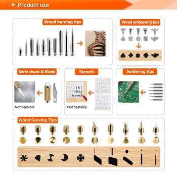 60W 220V EU plug 79pcs Wood Burning Pen & Assorted Tips Set Painting Electric Engraving Soldering Iron
60W 220V EU plug 79pcs Wood Burning Pen & Assorted Tips Set Painting Electric Engraving Soldering Iron