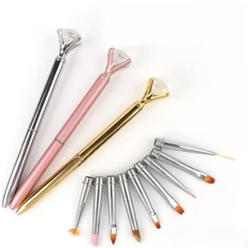 Metal Crystal Replace Heads Carving Cuticle Remover Flat Line Flower Drawing Manicure Tools Nail Painting Pen Brush 10PCS/Set
Metal Crystal Replace Heads Carving Cuticle Remover Flat Line Flower Drawing Manicure Tools Nail Painting Pen Brush 10PCS/Set