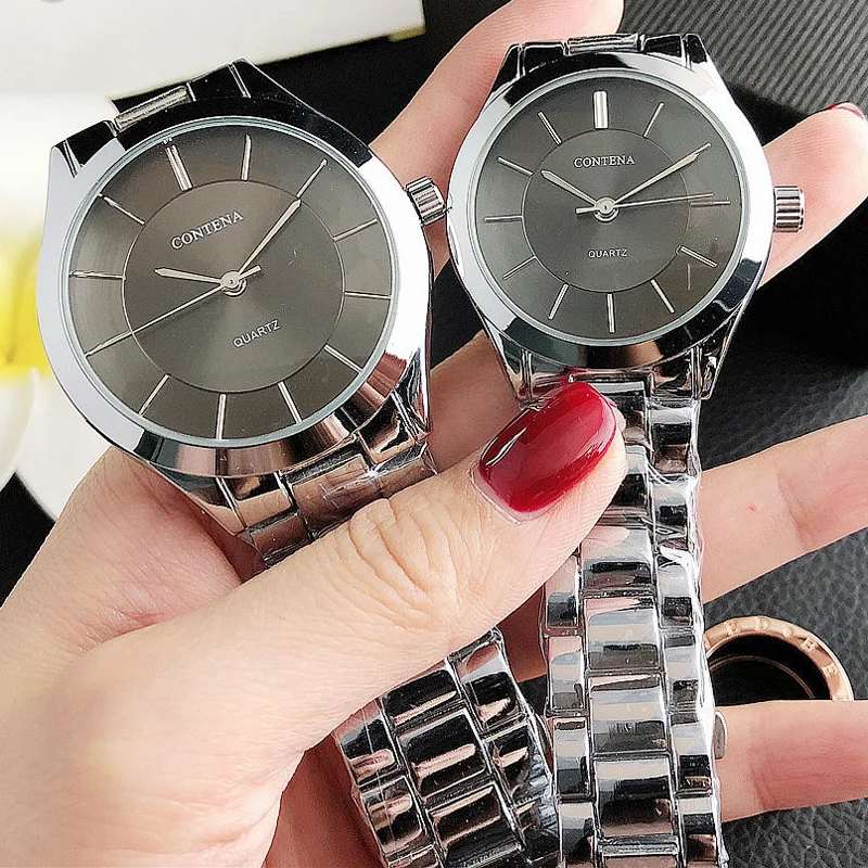 Мужские и женские наручные часы CONTENA оригинальные для влюбленных топ-бренд
