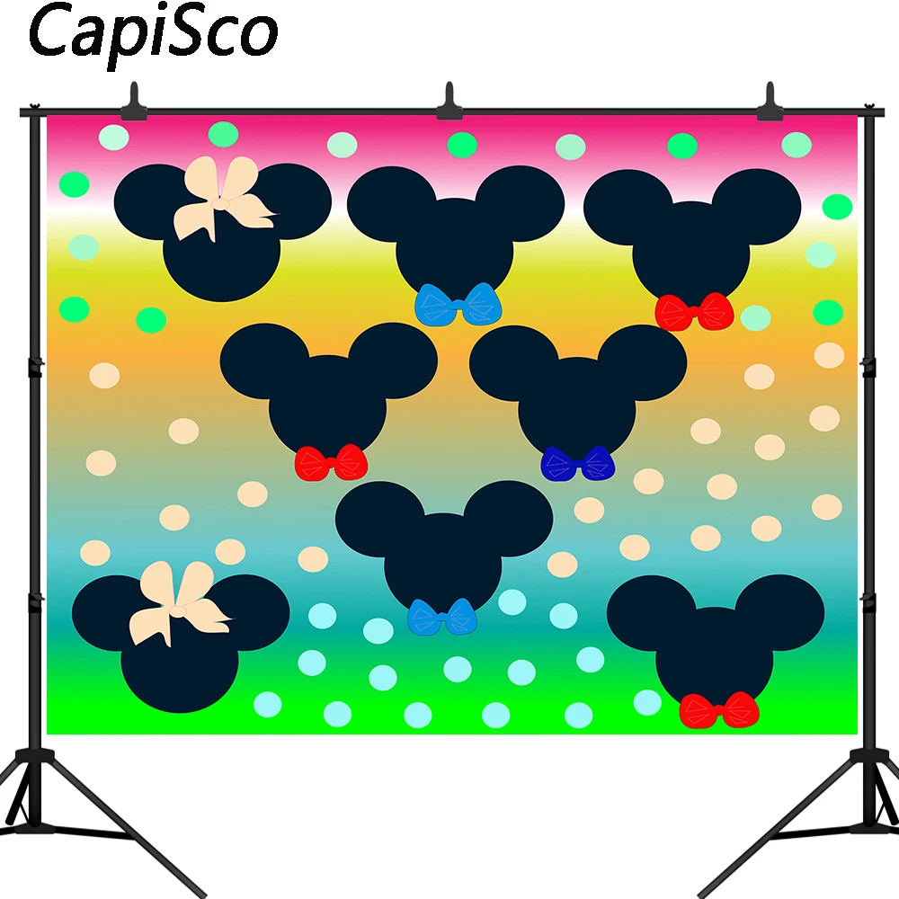 Capisco photographic background color wave point mouse cute birthday party photography backdrops photocall photophone photo prop
Capisco photographic background color wave point mouse cute birthday party photography backdrops photocall photophone photo prop