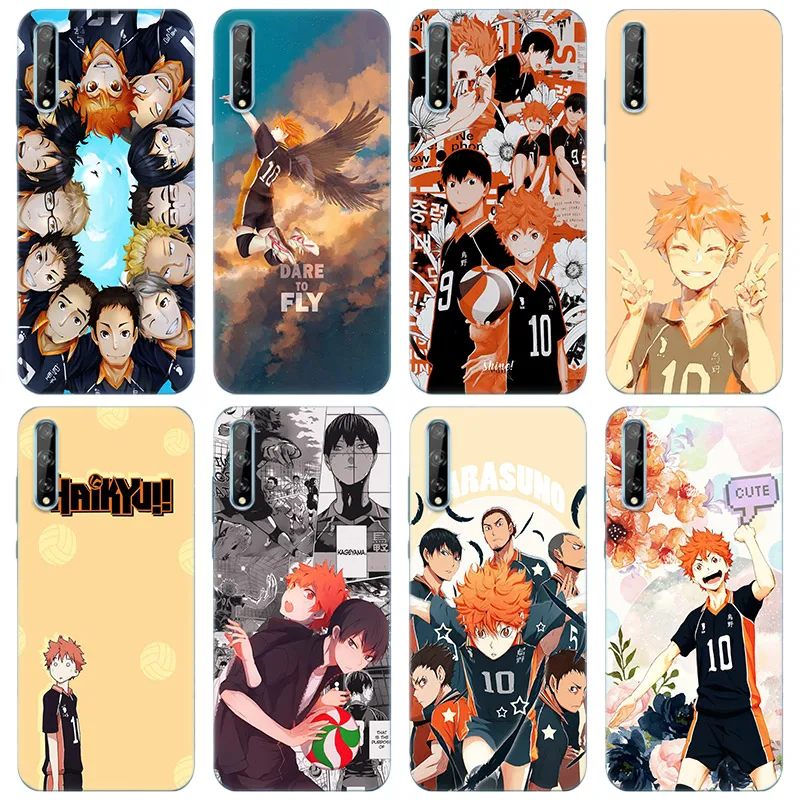 Haikyuu Hinata Attacks Anime Soft Silicone Case for Huawei Y5 Lite 2018 Y6 Y7A Y9A Prime Y9 2019 Y9S Y5P Y6P Y7P Y8P Cover | Мобильные