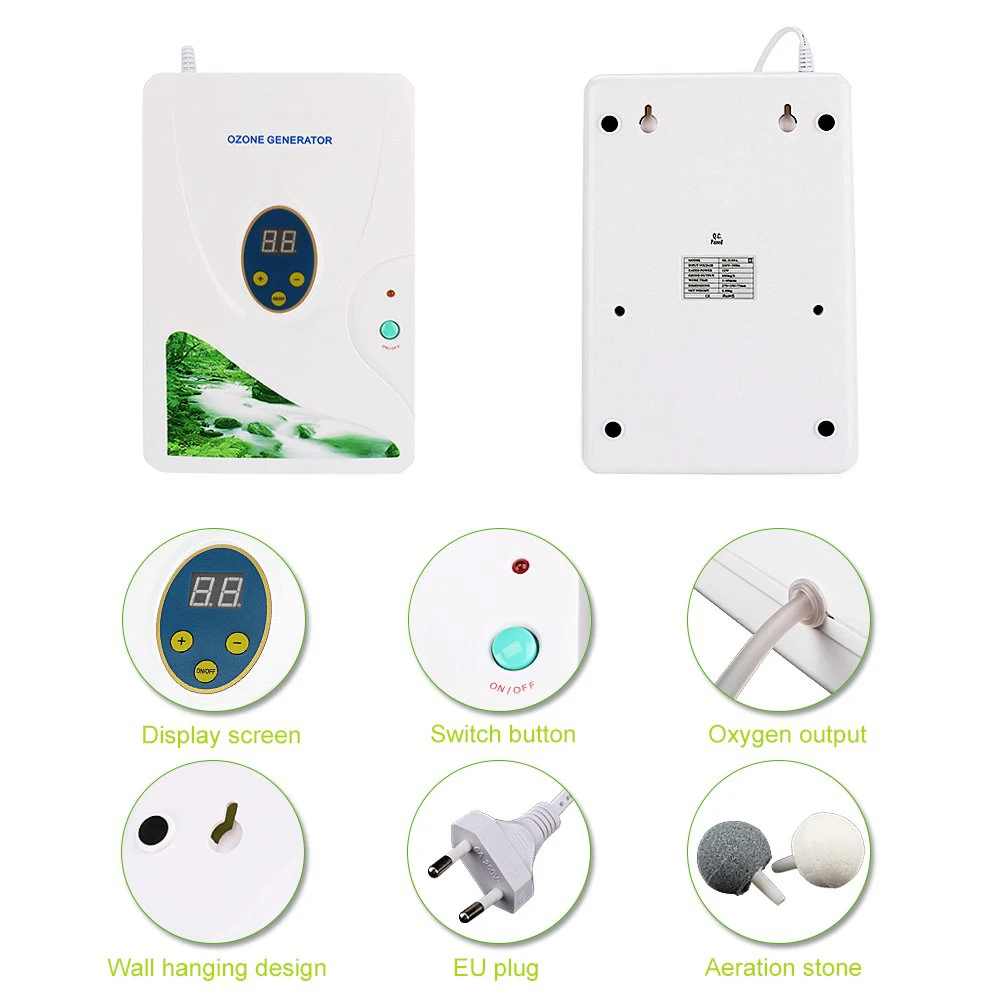 Eu Plug 600Mg / H Hydroponics Freshwater The Meat Vegetables Digital Machines Ozone Generator Ozone Detoxification Of Fruit (Whe
Eu Plug 600Mg / H Hydroponics Freshwater The Meat Vegetables Digital Machines Ozone Generator Ozone Detoxification Of Fruit (Whe