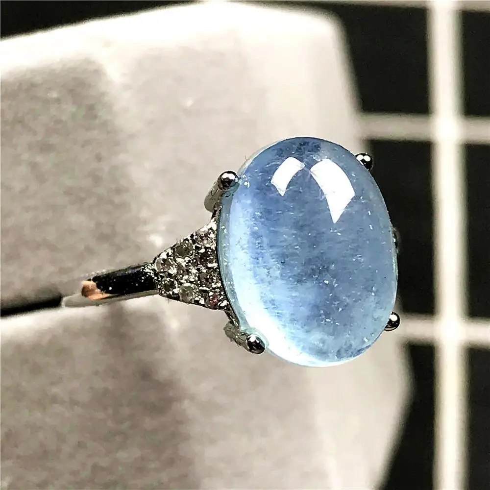 Real Natural Ocean Blue Aquamarine Ring For Woman Lady Man Crystal 12x9mm Beads Silver Stone Adjustable Size Ring Jewelry AAAAA
Real Natural Ocean Blue Aquamarine Ring For Woman Lady Man Crystal 12x9mm Beads Silver Stone Adjustable Size Ring Jewelry AAAAA