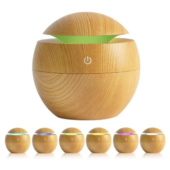 130ml USB Electric Air Humidifier Wood Grain 7 Color LED Lights Mini Essential Oil Diffuser Mist Maker for Home Office Car
130ml USB Electric Air Humidifier Wood Grain 7 Color LED Lights Mini Essential Oil Diffuser Mist Maker for Home Office Car