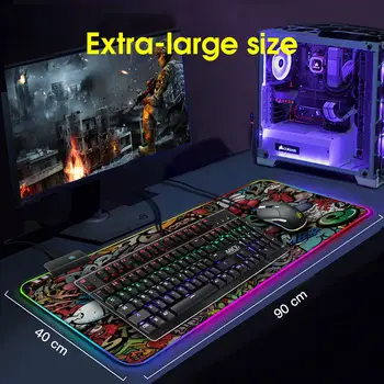 RGB Mouse Pad Gaming Mouse Pad Gamer Large Mousepad RGB Mouse Mat XXL Mause Mat Computer Gaming Accessories PC Keyboard Desk Mat
RGB Mouse Pad Gaming Mouse Pad Gamer Large Mousepad RGB Mouse Mat XXL Mause Mat Computer Gaming Accessories PC Keyboard Desk Mat