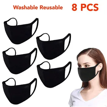 Reusable Face Black Cotton Face masque Washable Reusable Cloth 8PC Respirator outdoor safety care Mouth-muffle mondkapjes 
Reusable Face Black Cotton Face masque Washable Reusable Cloth 8PC Respirator outdoor safety care Mouth-muffle mondkapjes