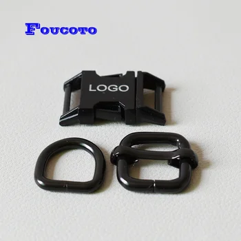 200 sets 15mm engrave logo ID Metal hardware clip buckle D rings belt buckle adjuster for paracord dog collar sewing accessories
200 sets 15mm engrave logo ID Metal hardware clip buckle D rings belt buckle adjuster for paracord dog collar sewing accessories