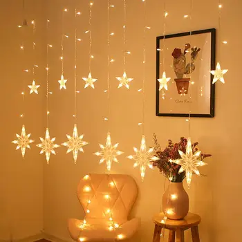 Snowflake Star Decorative LED Christmas Lights Christmas Garland Fairy Lights Christmas Decor for Home Natal Tree Decor Navidad 
Snowflake Star Decorative LED Christmas Lights Christmas Garland Fairy Lights Christmas Decor for Home Natal Tree Decor Navidad