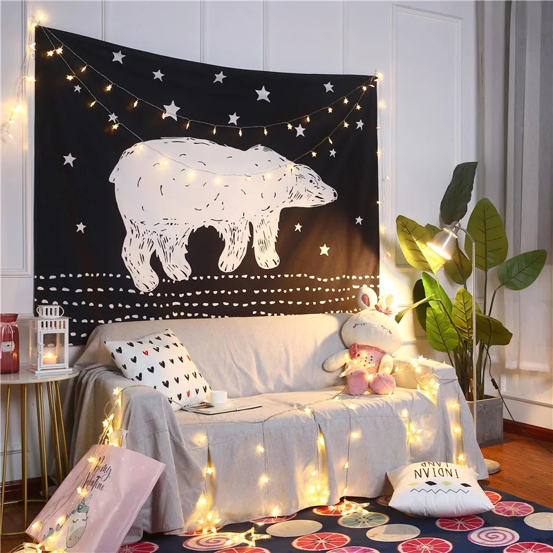 Tapestry Plush Fabric Polar Bear Printing Dark Color Shading Light Decor for Living Room Bed Room Window Tapestry Wall Hanging
Tapestry Plush Fabric Polar Bear Printing Dark Color Shading Light Decor for Living Room Bed Room Window Tapestry Wall Hanging