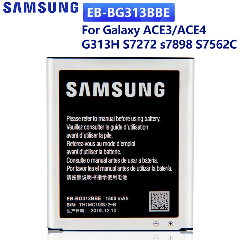 SAMSUNG оригинальный EB-BG313BBE батареи для Samsung Galaxy ACE 3 4 neo Lite G313H S7272 s7898 S7562C G318H G313m J1 Mini Prime