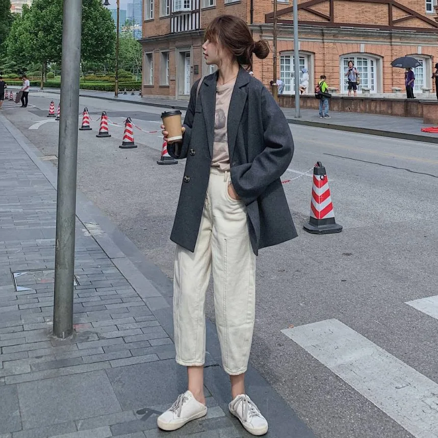 Photo Shoot 2019 Autumn And Winter New Style Classic Gray Double Breasted Loose-Fit Versatile Small Suit Ol Thin Woolen Coat Wom
Photo Shoot 2019 Autumn And Winter New Style Classic Gray Double Breasted Loose-Fit Versatile Small Suit Ol Thin Woolen Coat Wom
