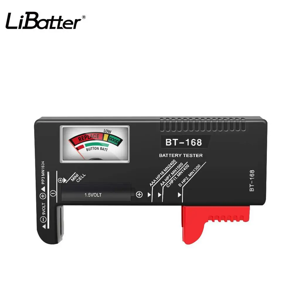LiBatter Battery Checker,Universal Battery Tester For AA AAA C D 9V 1.5V Button Cell Batteries Accessories
LiBatter Battery Checker,Universal Battery Tester For AA AAA C D 9V 1.5V Button Cell Batteries Accessories