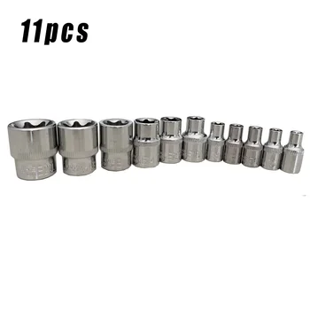 New And High Quality Set Clip Sockets Shop Tools 1/4 3/8 E4-E20 Nut Silver Parts Interior E Torx
New And High Quality Set Clip Sockets Shop Tools 1/4 3/8 E4-E20 Nut Silver Parts Interior E Torx