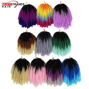 Purple Brown Ombre Spring Twist Braiding Hair Extensions Silky Strands 30strands/pack Crotchet Bomb Twist Synthetic Hair
Purple Brown Ombre Spring Twist Braiding Hair Extensions Silky Strands 30strands/pack Crotchet Bomb Twist Synthetic Hair