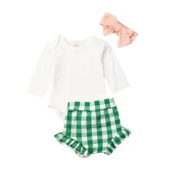 Newborn Kids Baby Girl Infant Clothes Romper Tops Plaids Shorts Autumn Long Sleeve Baby Girl Clothing Outfits
Newborn Kids Baby Girl Infant Clothes Romper Tops Plaids Shorts Autumn Long Sleeve Baby Girl Clothing Outfits