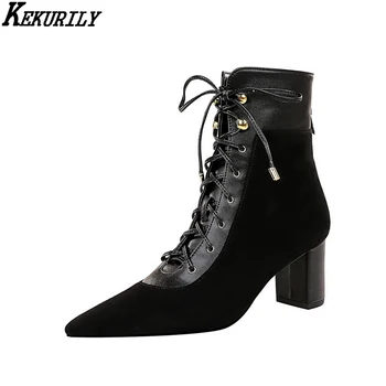 2020 zip Ankle Boots for Women vintage cross strap High Heels boot patchwork Pointed Toe shoes autumn winter Zapatos De Mujer
2020 zip Ankle Boots for Women vintage cross strap High Heels boot patchwork Pointed Toe shoes autumn winter Zapatos De Mujer