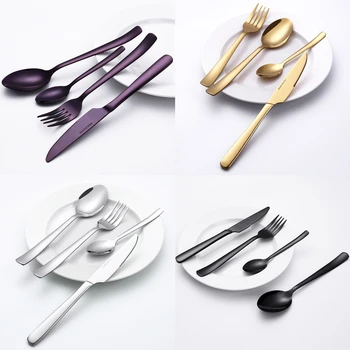 Luxury 4sets/16pcs Stainless Steel Cutlery Set Tableware Western Black Gold Travel Cutlery Fork Spoon Knife Set Dinnerware
Luxury 4sets/16pcs Stainless Steel Cutlery Set Tableware Western Black Gold Travel Cutlery Fork Spoon Knife Set Dinnerware
