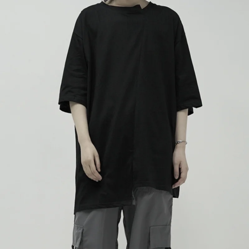 Men's new loose large size urban youth classic simple irregular asymmetrical couples with the same short sleeve T-shirt
Men's new loose large size urban youth classic simple irregular asymmetrical couples with the same short sleeve T-shirt
