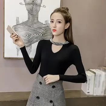 Women Durable Fashion Hanging V Neck Hollow Out Knitted Sweater Black Long Sleeve Elegant Solid Color Jumper Pullover Clothes
Women Durable Fashion Hanging V Neck Hollow Out Knitted Sweater Black Long Sleeve Elegant Solid Color Jumper Pullover Clothes