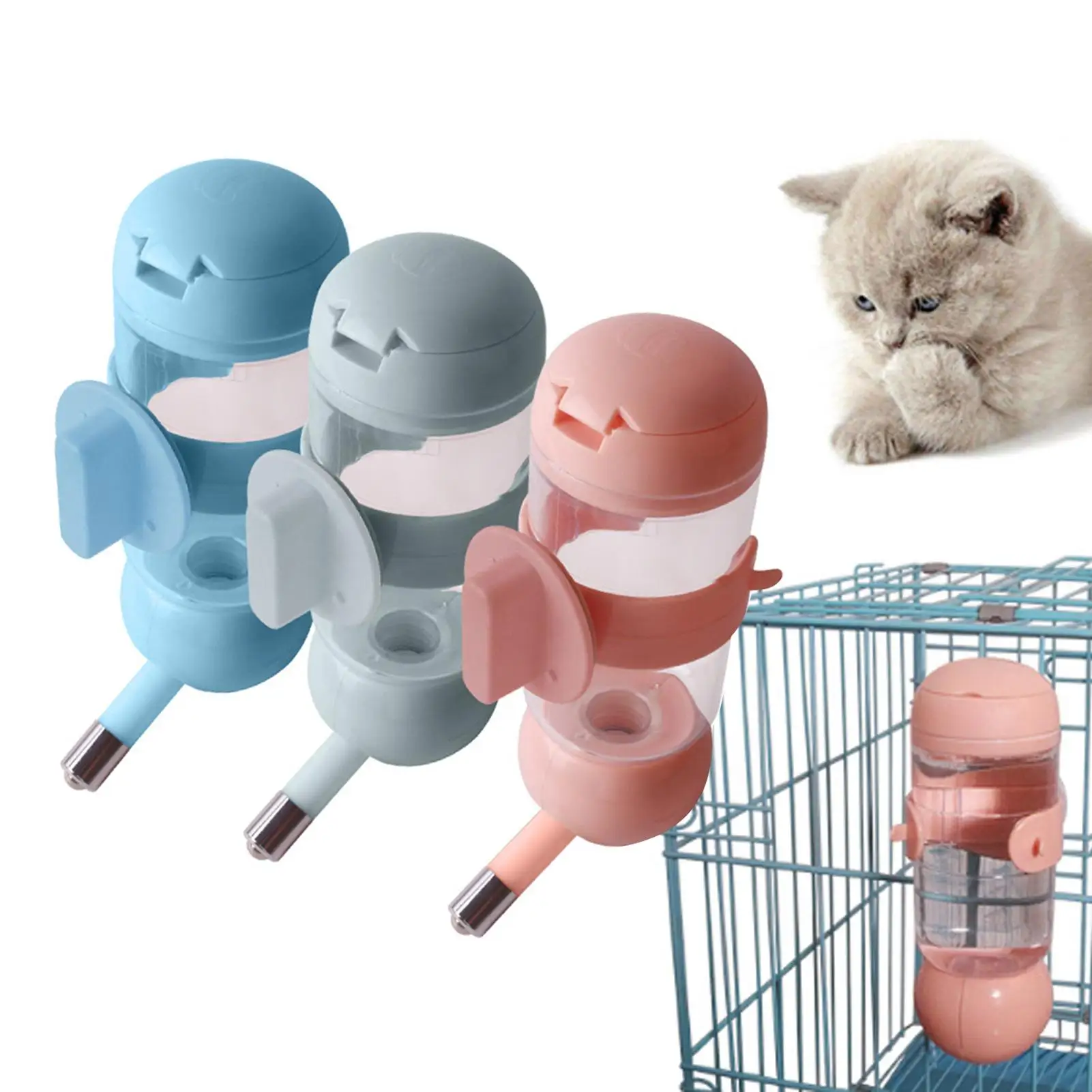 Automatic Water Dispenser Water Feeder Puppy Water Cup Dog Waterer Feeder Dispenser Cage Hanging Pet Drinking Bottle WaterBottle 
Automatic Water Dispenser Water Feeder Puppy Water Cup Dog Waterer Feeder Dispenser Cage Hanging Pet Drinking Bottle WaterBottle