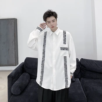 Male Streetwear Hip Hop Fashion Vintage Black White Dress Shirts Men's Loose Long Sleeve Casual Shirt
Male Streetwear Hip Hop Fashion Vintage Black White Dress Shirts Men's Loose Long Sleeve Casual Shirt