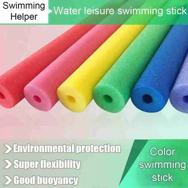 XUANOU Pool Noodle Foam Hollow Swimming Sticks Pool Float Sticks EPE Swabs Swim Sticks Foam Rehabilitation Swimming Water Aid Swimming Noodle Children Toys Blue