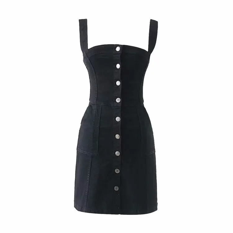 Spring New Style Europe And America WOMEN'S Dress-Style Washing Single Row Mouth Suspender Strap Slim Dress Short Skirt S6009
Spring New Style Europe And America WOMEN'S Dress-Style Washing Single Row Mouth Suspender Strap Slim Dress Short Skirt S6009