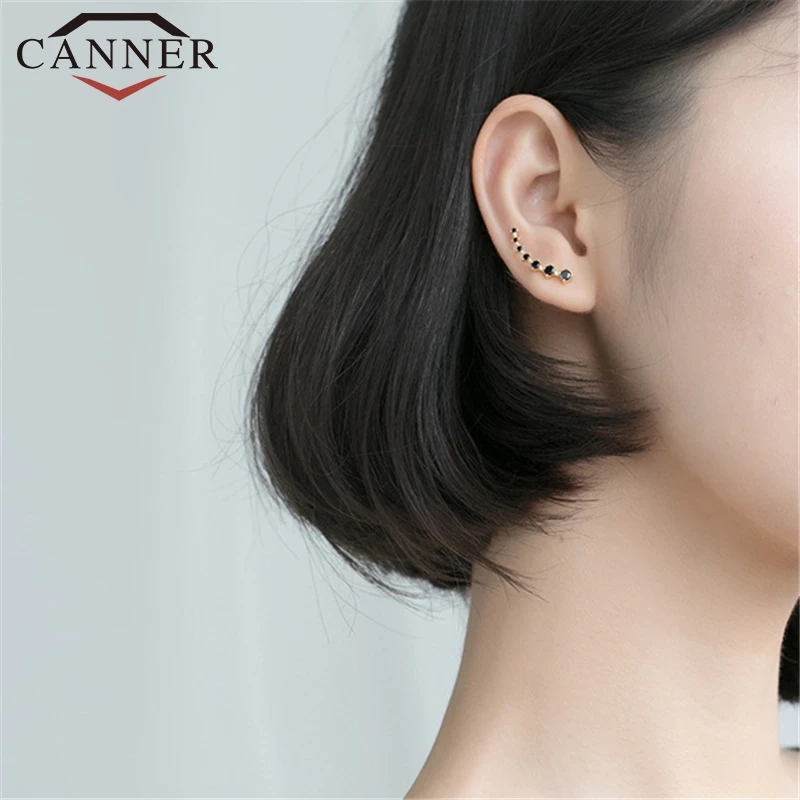 Sweet Fresh 925 Sterling Silver Ear Cuff Clip on Earrings for Women Simple Gold Black Single row Crystal Zircon Piercing earings
Sweet Fresh 925 Sterling Silver Ear Cuff Clip on Earrings for Women Simple Gold Black Single row Crystal Zircon Piercing earings