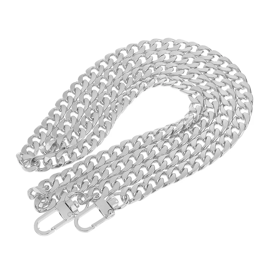 Long Metal Flat Purse Bag Chain with Buckles Clutch Bag Strap Replacement 47'' Long Metal Flat Purse Bag Chain with Buckles Clutch Bag Strap Replacement 47''