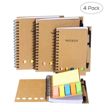 NUOLUX 4 Pcs Spiral Lined Notebook with Pen Notes Page Markers Personalised Notepad School Office Supplies
NUOLUX 4 Pcs Spiral Lined Notebook with Pen Notes Page Markers Personalised Notepad School Office Supplies