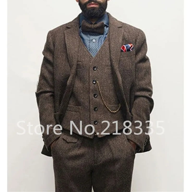Latest Designs Custom Made Tweed Mens Suits Wedding Terno Slim Fit Suit Tuxedo Suits For Men 3 Pieces Blazer Masculino
Latest Designs Custom Made Tweed Mens Suits Wedding Terno Slim Fit Suit Tuxedo Suits For Men 3 Pieces Blazer Masculino