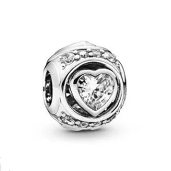 100% 925 Sterling Silver Bead New Heart With Crystal Beads Fit Pandora Women Bracelet & Necklace Diy Jewelry 
100% 925 Sterling Silver Bead New Heart With Crystal Beads Fit Pandora Women Bracelet & Necklace Diy Jewelry