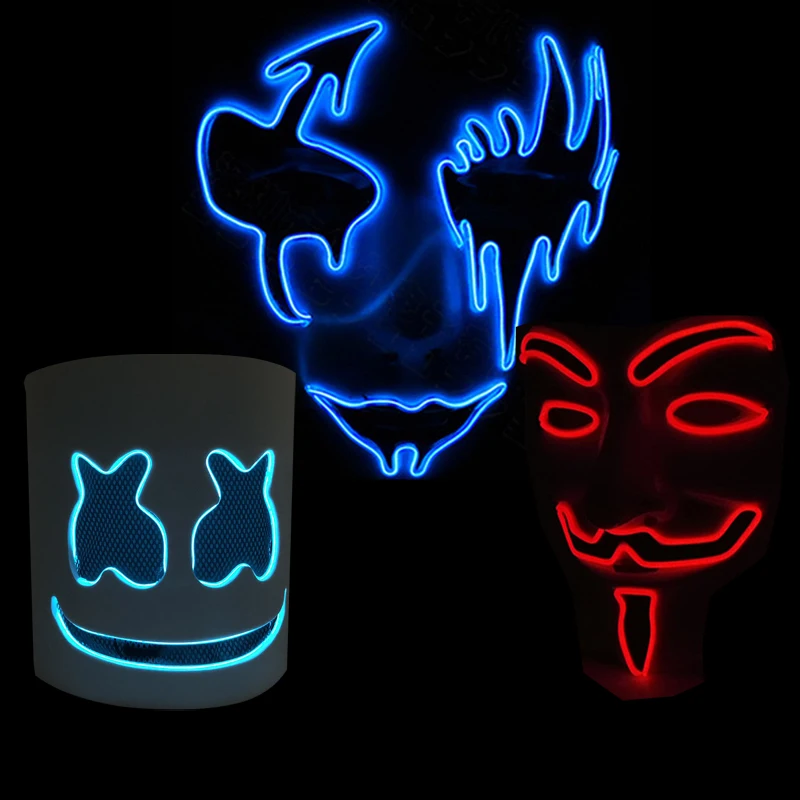 LED Mask DIY EVA DJ Marshmallow Halloween v for vendetta clown Scary Halloween Mask Cosplay Prop Party Bar Masks
LED Mask DIY EVA DJ Marshmallow Halloween v for vendetta clown Scary Halloween Mask Cosplay Prop Party Bar Masks